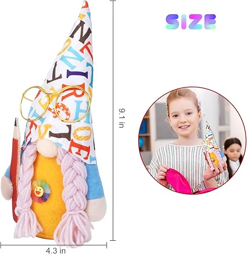 Miniatura 7 de WOKEISE Decoración de regreso a clases, gnomos de felpa, regalos de agradecimiento para profesores, regalo de graduación, gnomo sueco hecho a mano