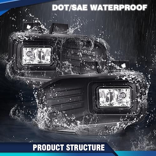 Miniatura 5 de PIT66 Faros antiniebla halógenos de conducción compatibles con Ford F150 2018 2019 2020 JL3Z15200A, JL3Z15201A, FO2593246C, FO2592246C Par