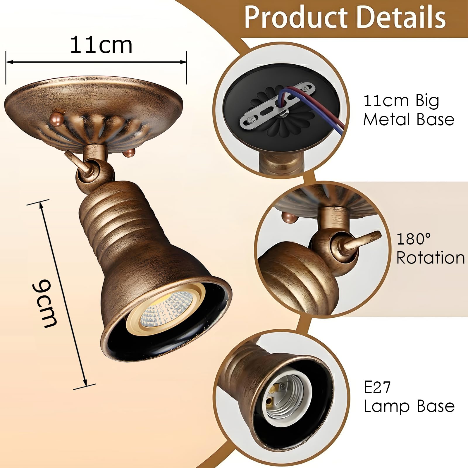 Home Sweet Home - Industriële LED Wandspot Nitro - Zwart - 15/10/10cm