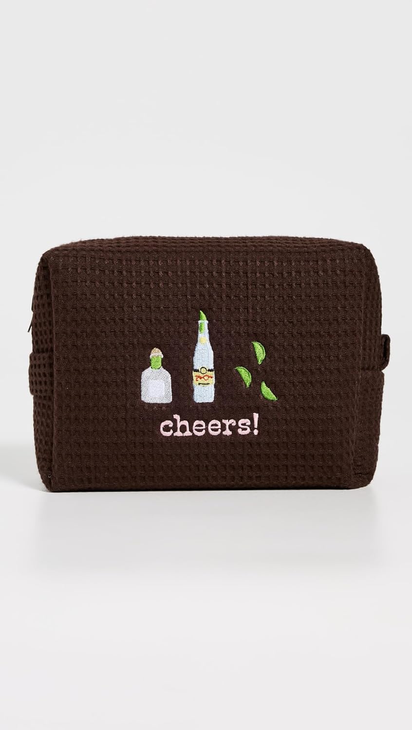 Women's Beverage Waffle Pouch, Brown, One Size