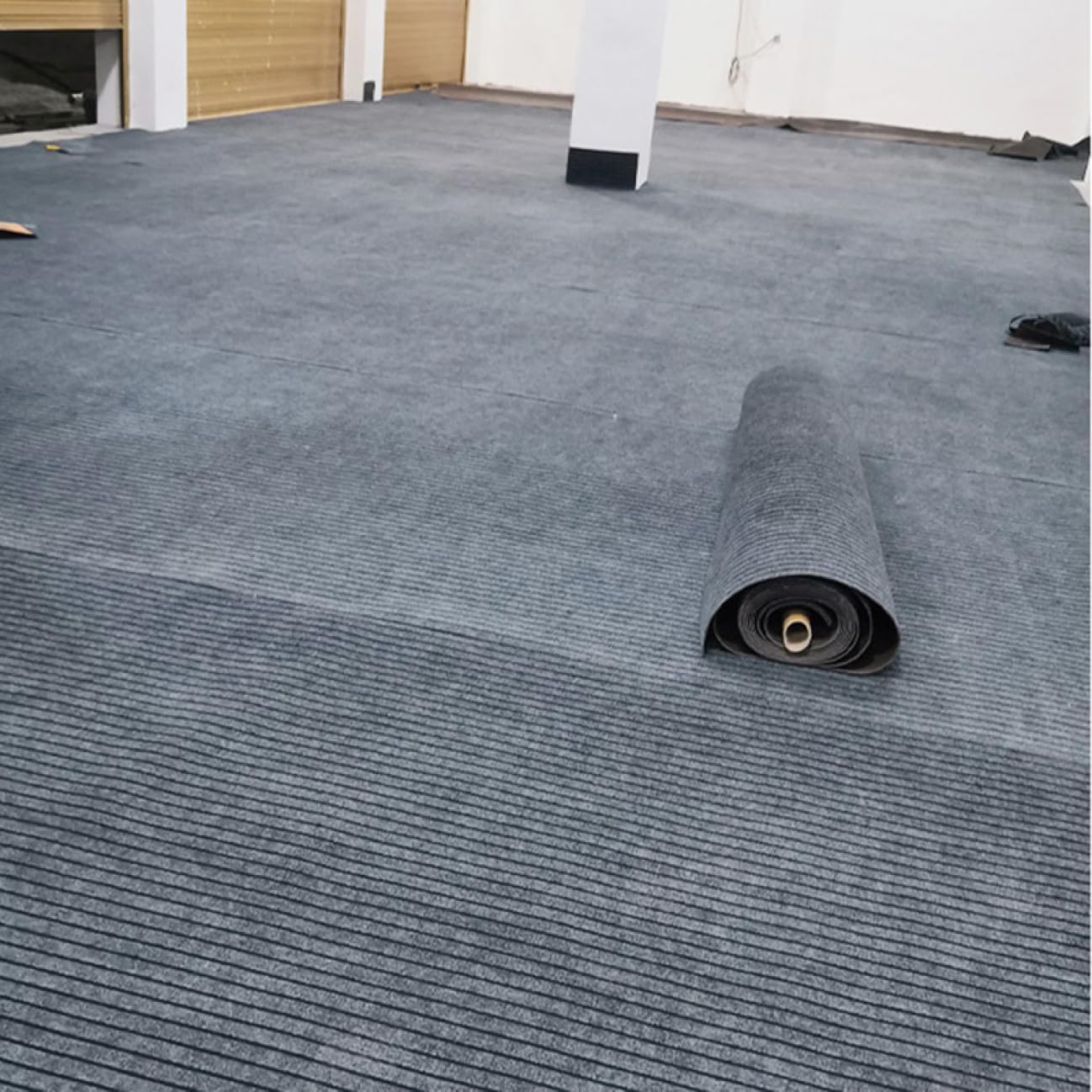 [DLAWF] 洗える キッチンマット グレー 吸水マット 100*160 ロングマット 台所マット 滑り止め 床保護マット 玄関マ