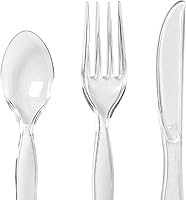Vista 9 de Dixie 7.13" Heavy-Weight Polystyrene Plastic Fork by GP PRO (Georgia-Pacific), Clear, FH017 , Case of 1,000