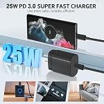 USB C Charger,2 Pack 25W USB C Fast Charger Super Fast Charging with 6FT USB C Cable Compatible with Samsung Galaxy S24 Ultra/S24 Plus/S24/S23/S22/S21/S20 Android Charger and More
