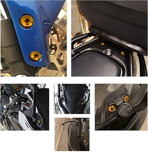 Miniatura 6 de SPORT FAIRING Kit de tornillos de carenado para motocicleta, tornillos de carenado, kit de tornillos compatibles con Honda Yamaha Kawasaki Suzuki,