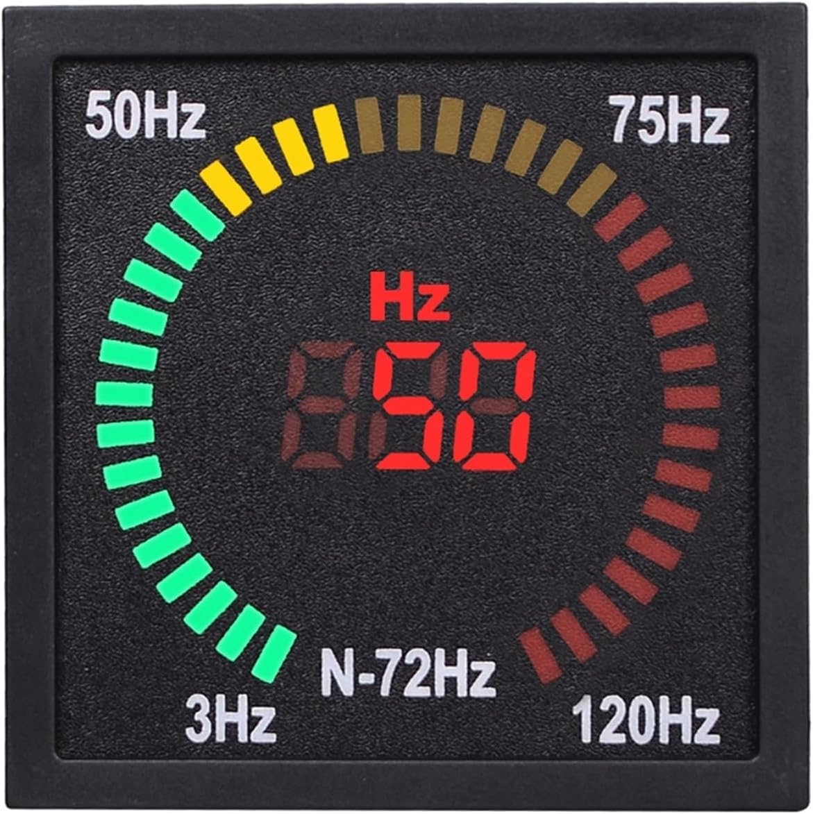 YANHAO 3-120 HZ 72mm Square Panel Digital Frequency Meter 68mm Hole Size LED Display Electrical Meter Tester Power Supply 220V AC 1Pcs