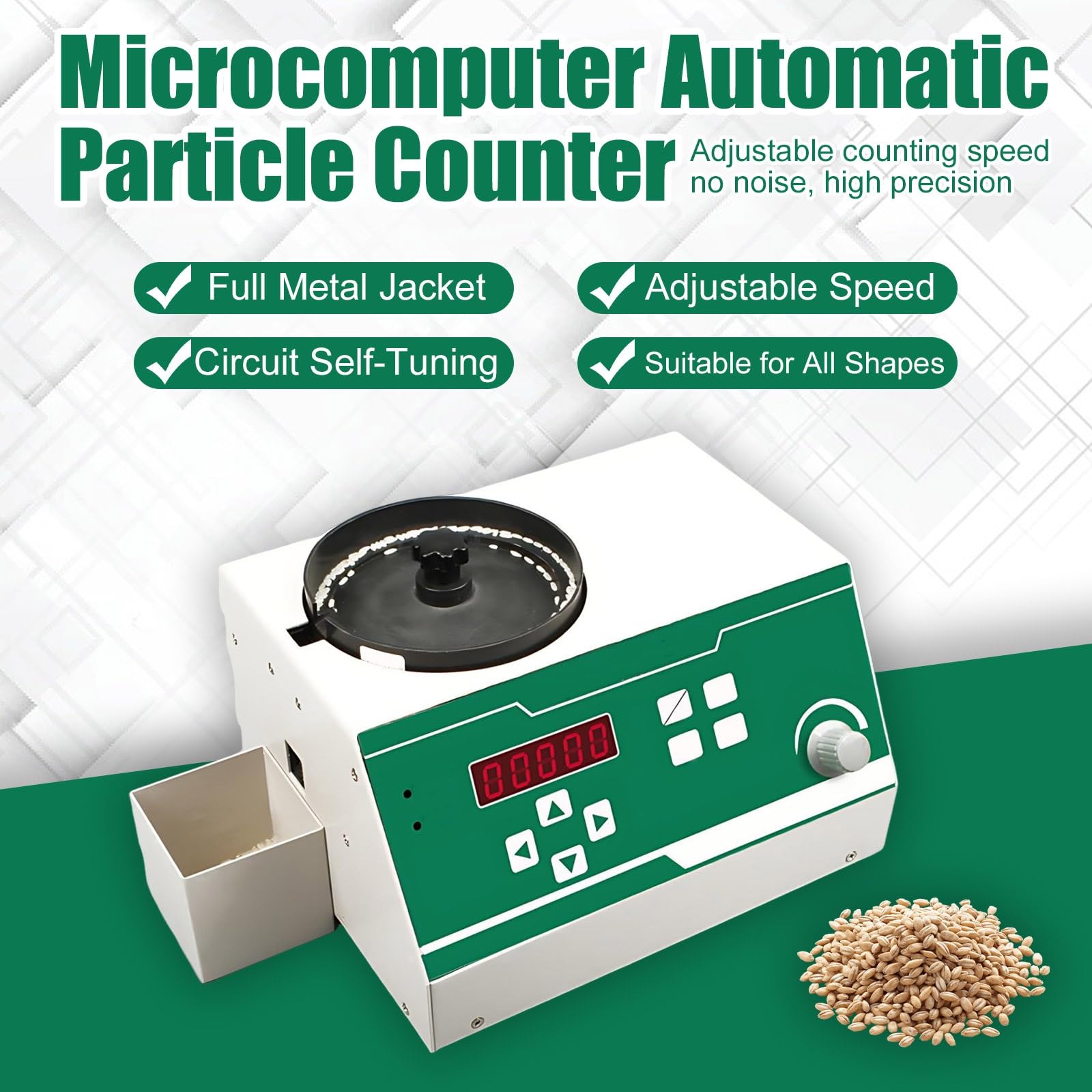 Macchina Conta Semi Automatica Contatore Particelle, Contatore Elettronico Particelle Con Arresto Automatico Preimpostato Velocità Regolabile per Laboratorio E Produzione