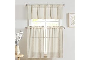 Jinchan Kitchen Curtains and Valances Set