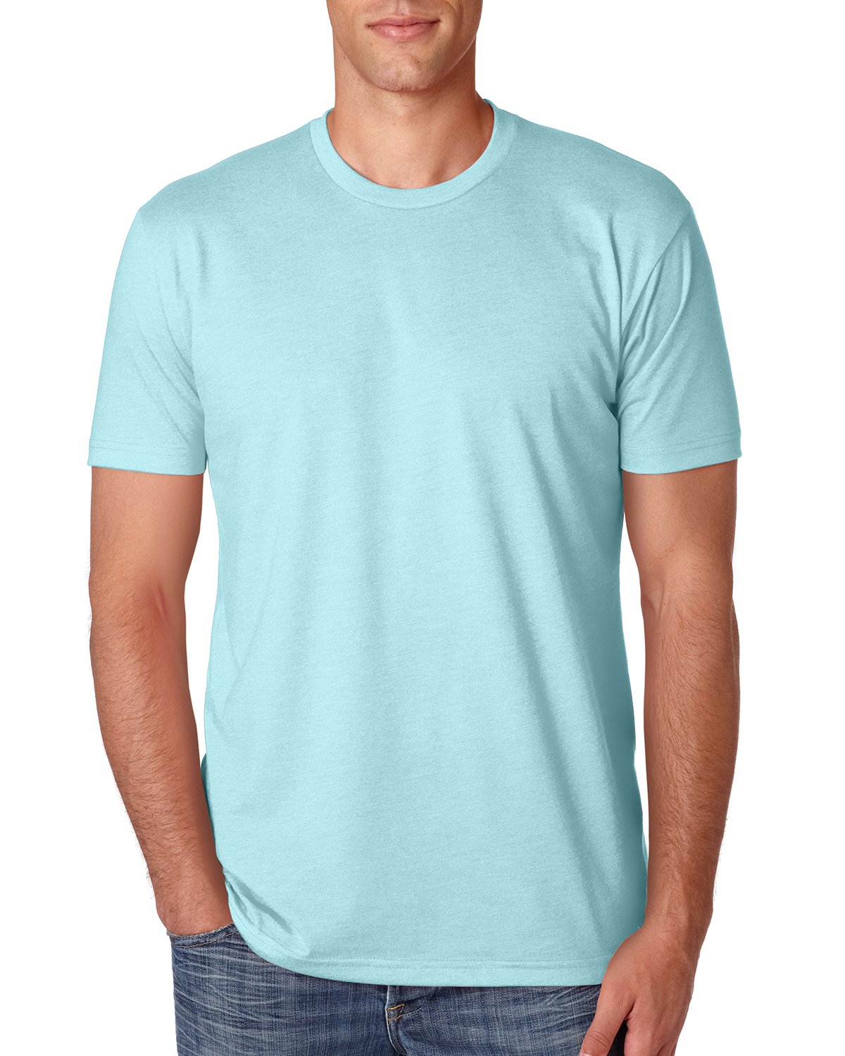 Next Level Mens Premium Fitted CVC Crew Tee (N6210) Ice Blue l
