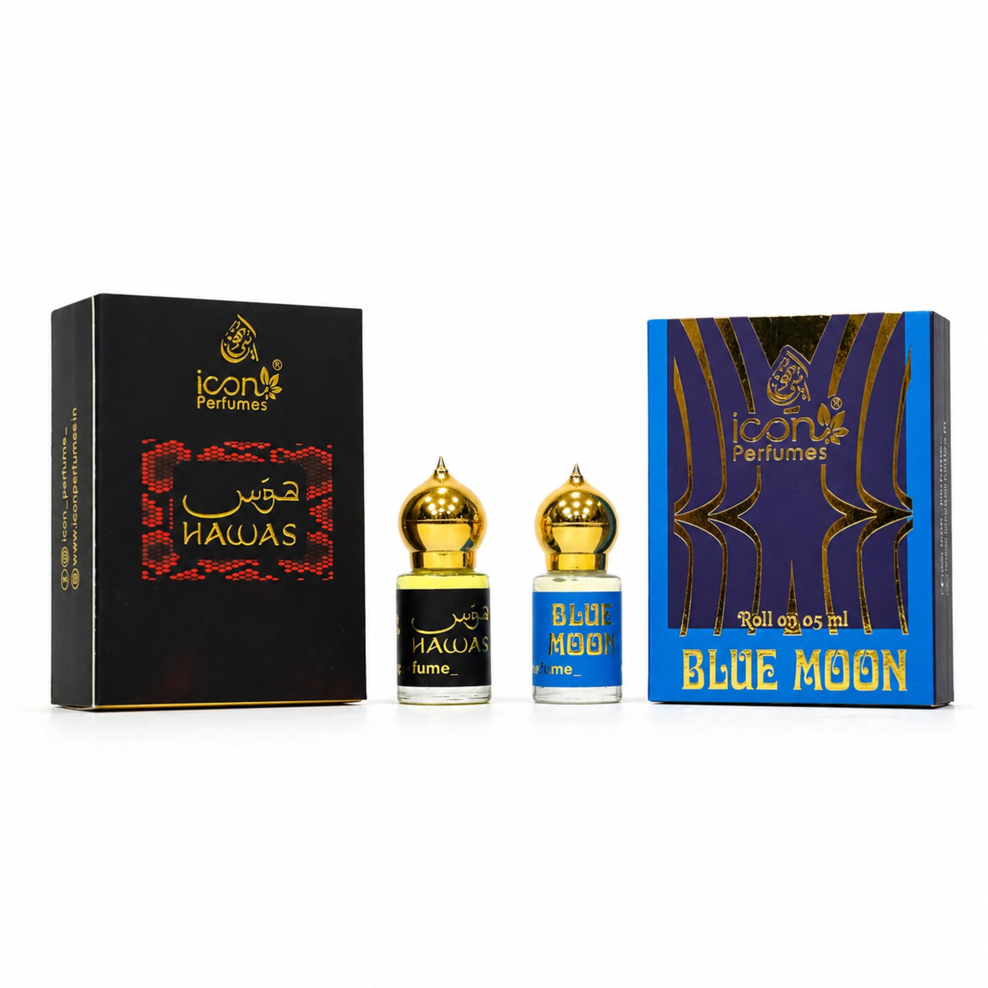 Hawas + Blue Moon Attar Combo Pack 10ml (5ml Each) | Long Lasting Alcohol-Free Roll On Perfume Oil | Fresh Aquatic + Aromatic Fragrance | Unisex Pocket Attar for Men & Women-image-19