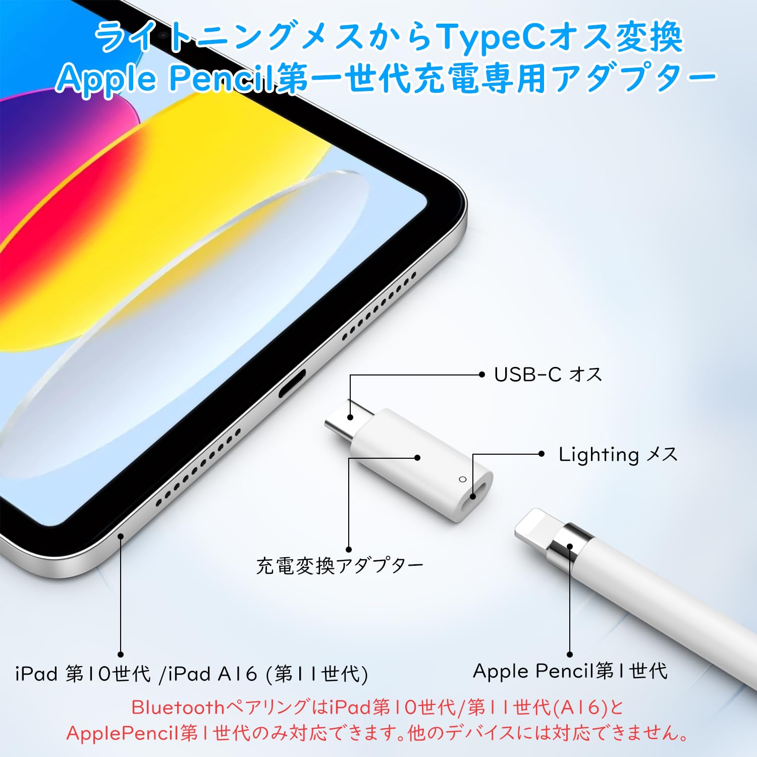 Amazon.co.jp: MoKo ApplePencil 第1世代 USB-C 変換アダプター iPad第