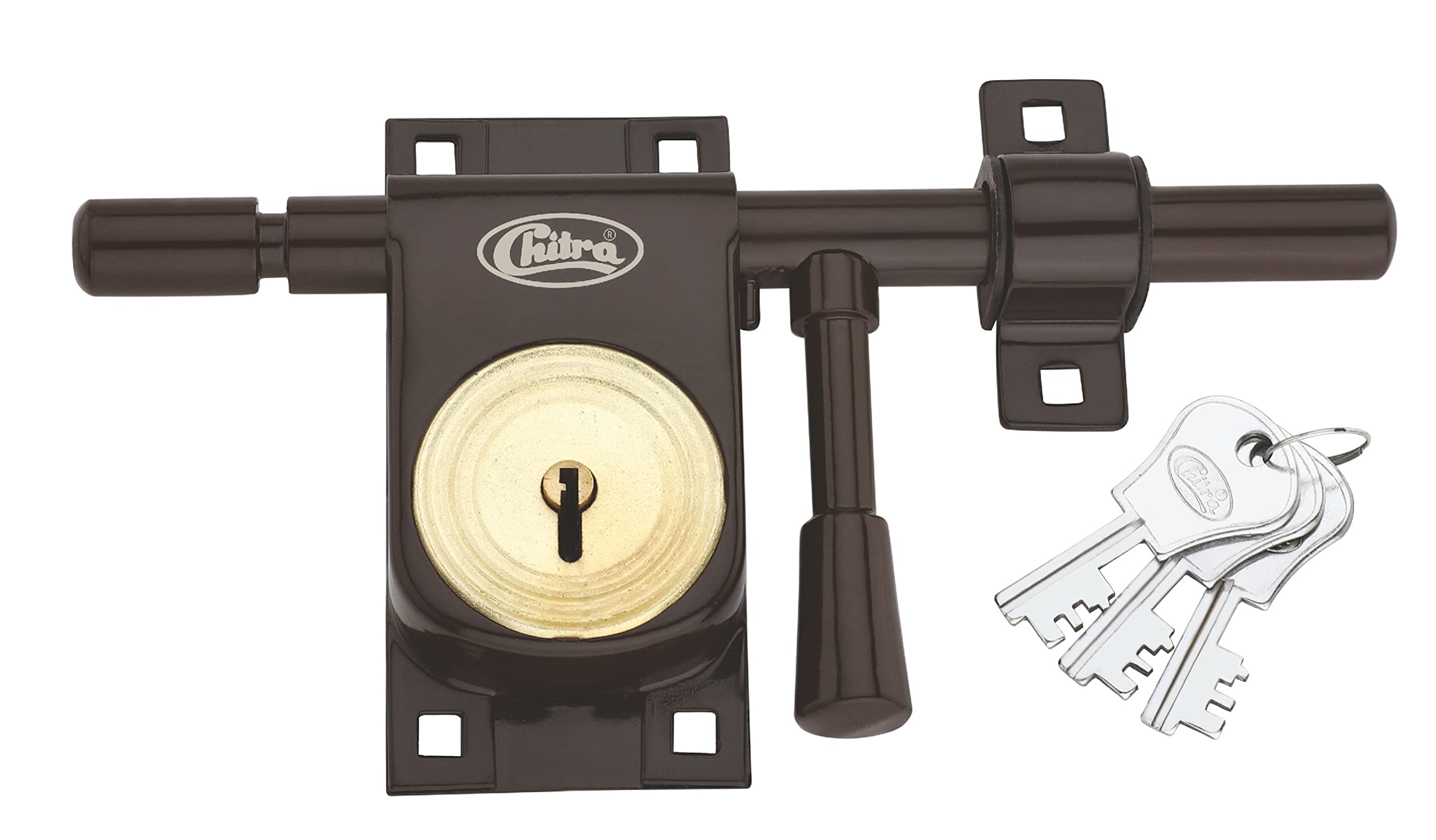 Chitra Steel Locking Bolt Heavy Aldrop Lock for Main Door Pack of 1 (11 Inch, Dark Brown) (B09GYN8CG1) Amazon Price History, Amazon Price Tracker