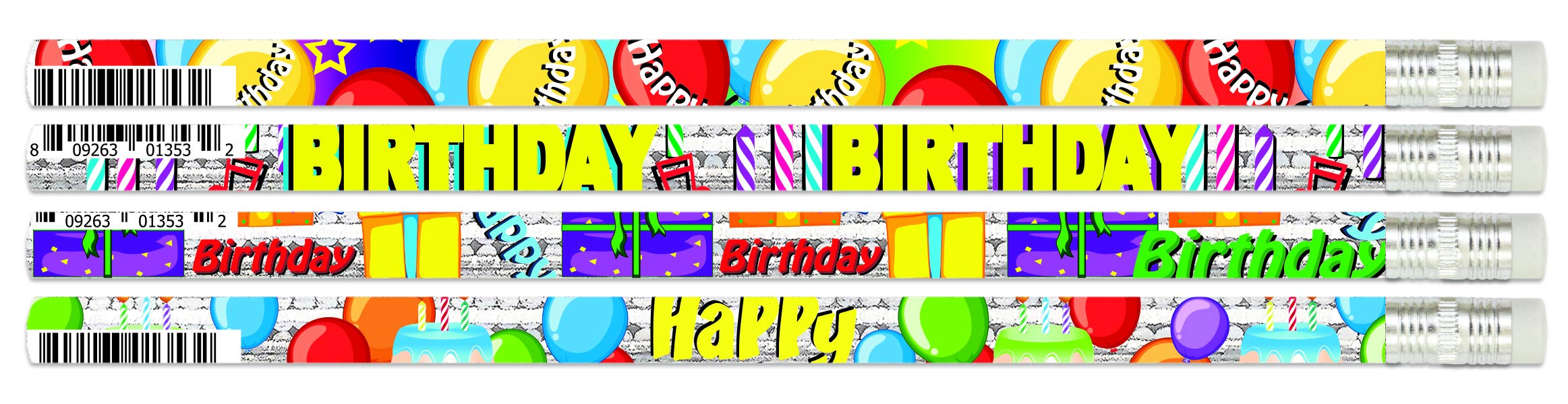 Lápices de cumpleaños para niños, hechos en Estados Unidos (juego de 24 lápiz)