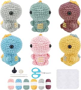 FREEBLOSS 4Set Kit Crochet Animaux Crochet Girafe Kit Crochet