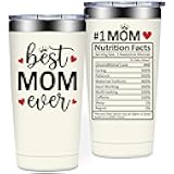 SpenMeta Mom Gifts - Birthday, Mothers Day, Valentines Day, Christmas Gifts for Mama - 20oz Best Mom Ever Tumbler Cup