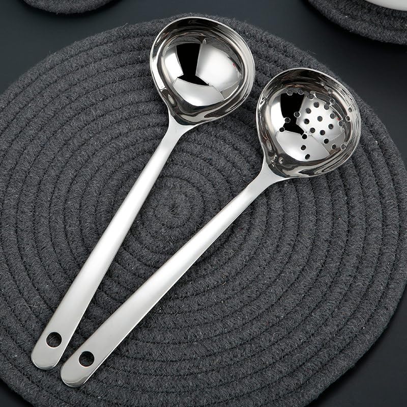 ONUIFIKE Silverware Set, 2/8/12/16/20/24 Pcs 316 Stainless Steel Spoon Set (Soup/Hot Pot), Home Cutlery Flatware Set(12 Piece set for 6)