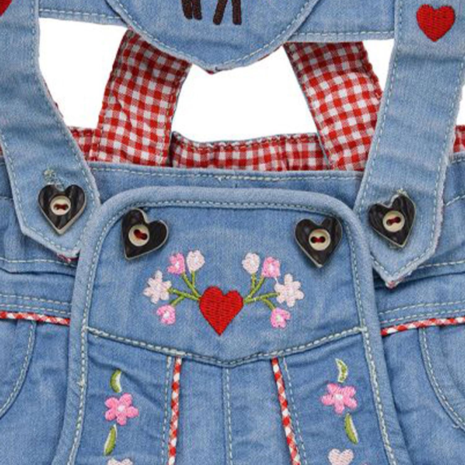 Bondi Latz-Jeansshort ´Zuckermaus´, Blue Denim 104 Tracht Baby Mädchen Artikel-Nr.86997