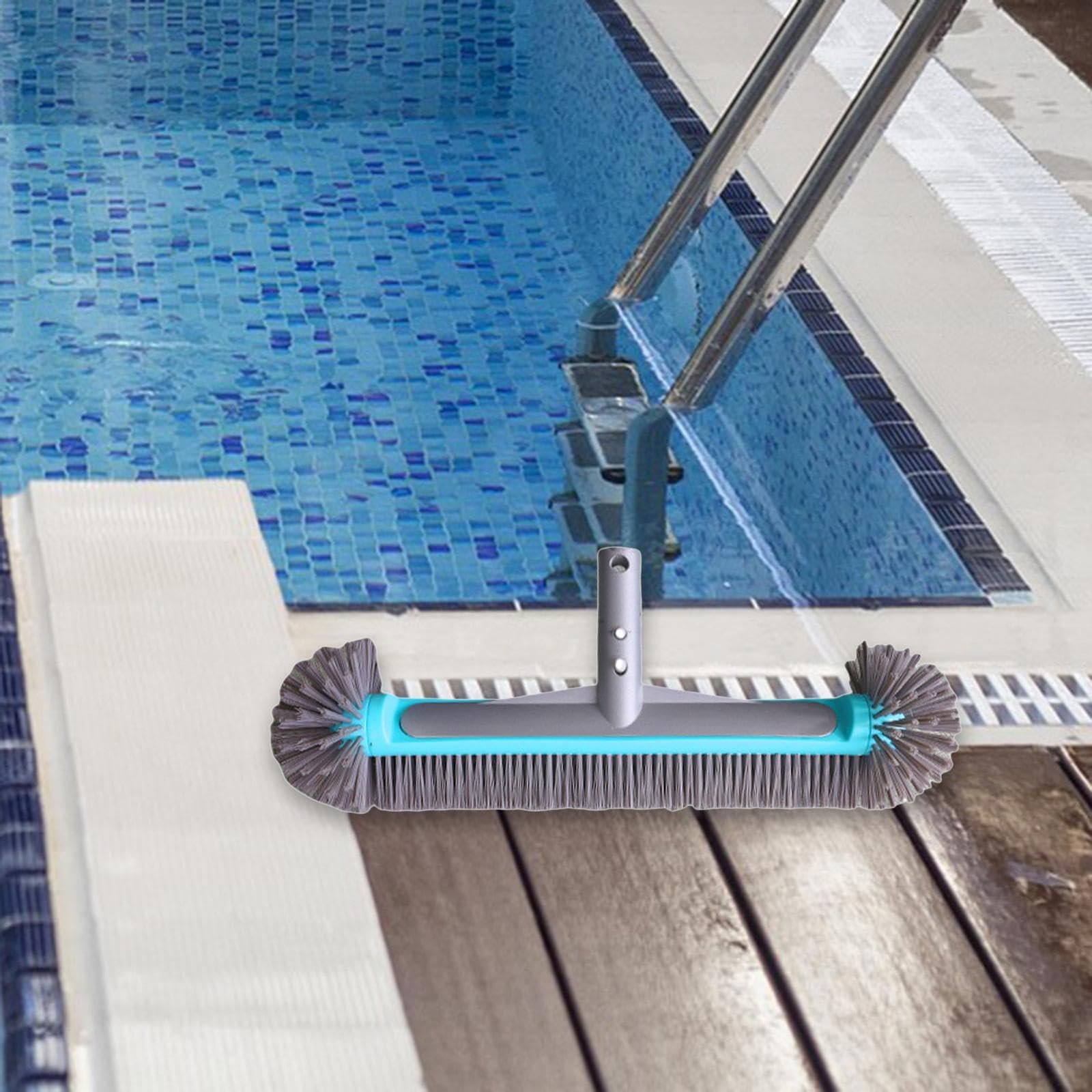 Cepillo para Piscina, Estanque, Baño, Ligero, con Cerdas Hemisféricas