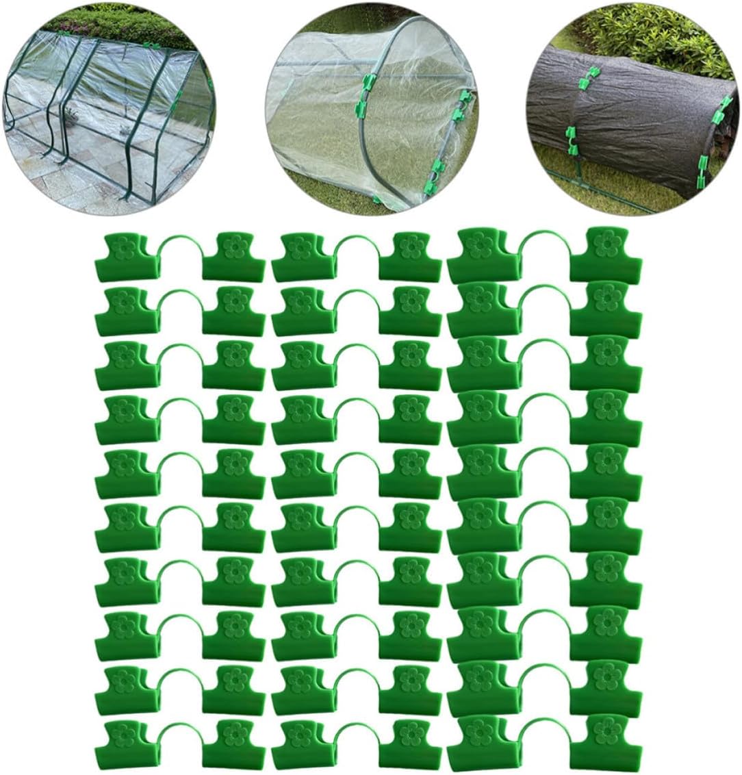 30pcs Greenhouse Clips Double Head Plastic Clamp for Netting Cover