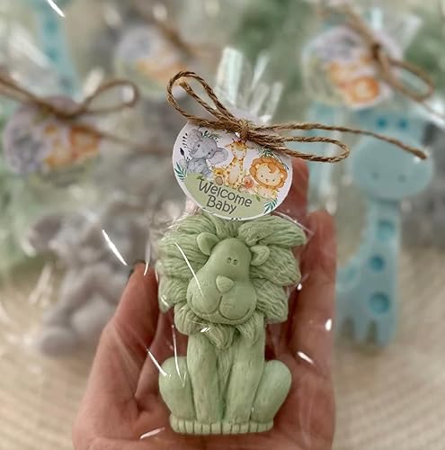 Miniatura 2 de 12 Safari Animals Soap Favors - Baby Shower Party Favors for Guests, First Birthday Forest Jungle Decorations - 4 Lions, 4 Giraffes, 4 Elephants