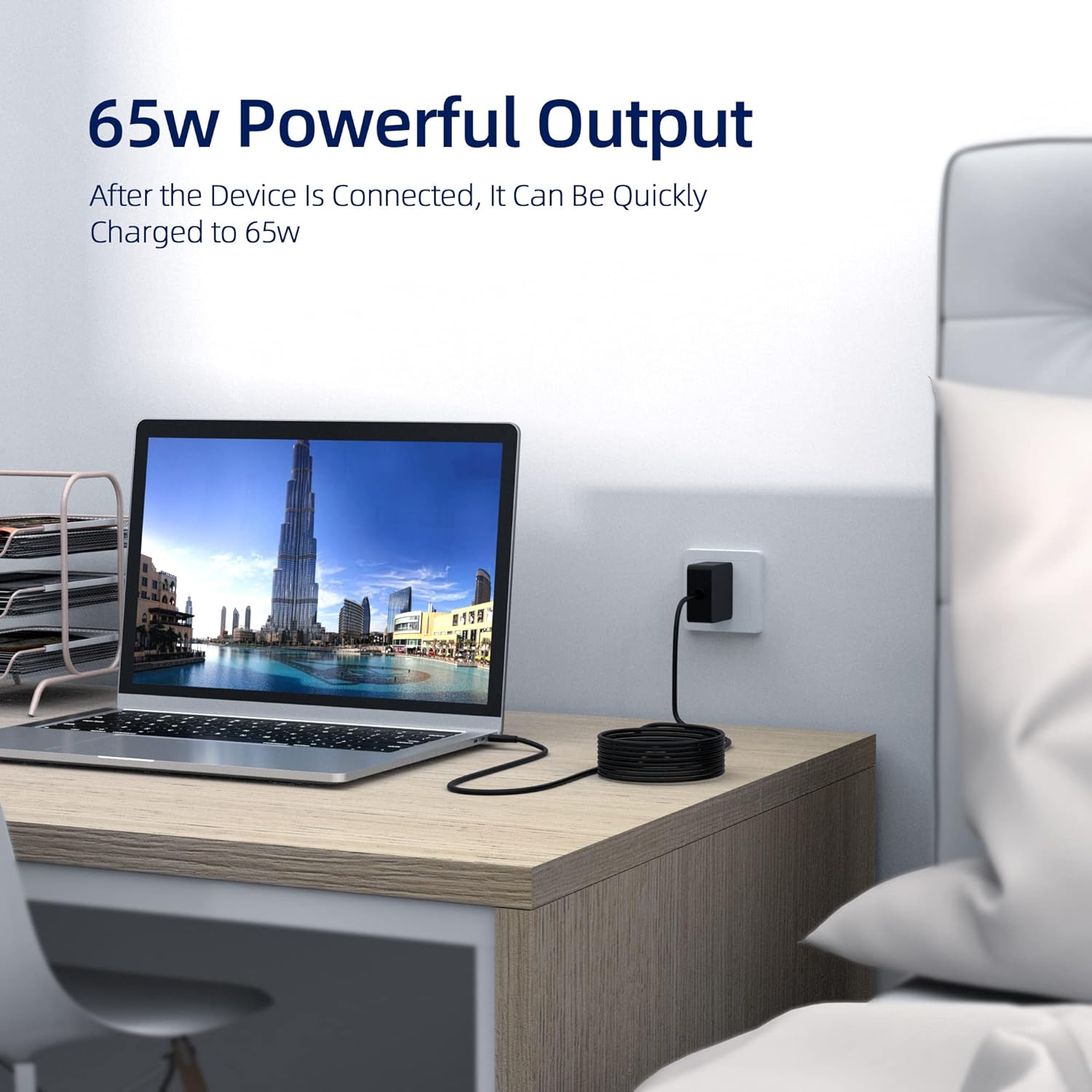 7.5FT 65W USB-C Charger Compatible with JBL Xtreme 3 Bluetooth Speaker, PD Fast Charging, Power Light, Foldable Plug (UL Certified Safety)