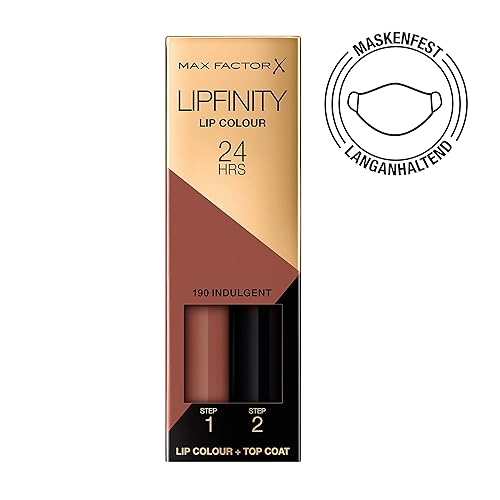 Miniatura 29 de Lapiz labial Max Factor Lipfinity dos pasos Angelic,Indulgente,Delicioso (tono de rojo)