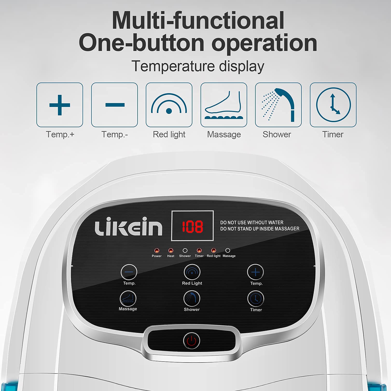 Buy Foot Spa with Heat and Massage and Jets with Motorized Rollers