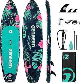 Paddle Board Stand up Paddle Board (Extra Large 11'*33/34") Newly Improved 2 Side Layers 450LBS Quality Inspection×5 (All-Season for JP customers) paddleboards Fishing Family Pet Friendly