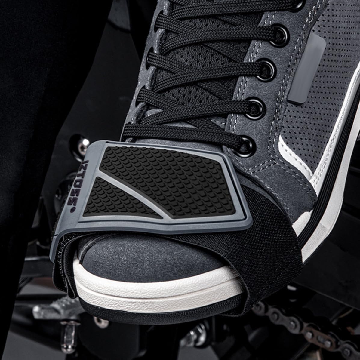 Lurrose Motorbike Shifting Pad Protective Gear for Shoes and Boots Lightweight PVC Material with Elastic Band for Motorcycle Gear Shifting Black Cover