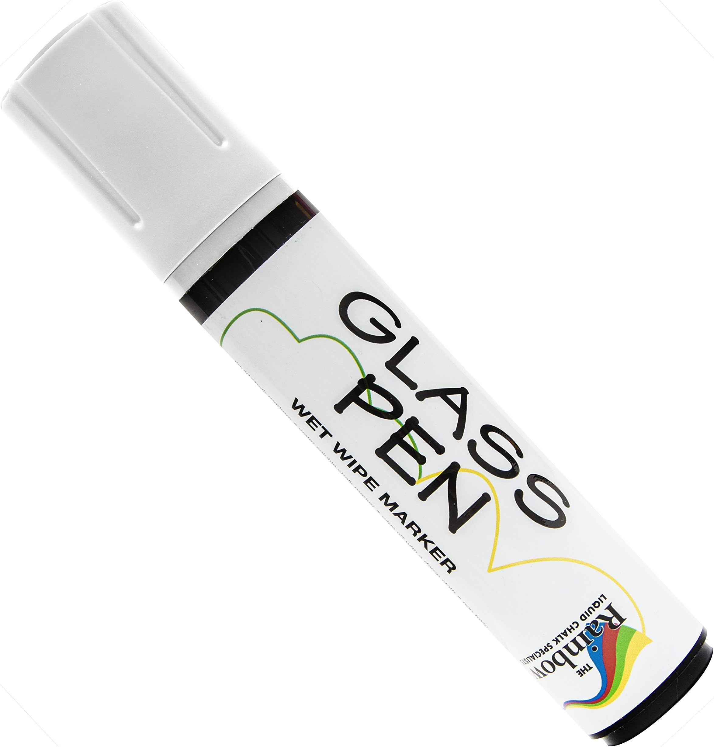 Rainbow Chalk Markers Limited LTD Glass Pen - Large 15mm White For Writing on WINDOWS