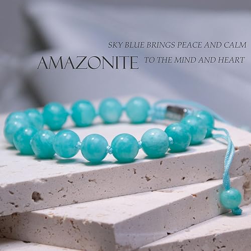 Miniatura 2 de HASKARE Valentines Day Gifts for Her Real Crystal Bracelet for Women, Unique Handmade Jewelry Gift for Girlfriend, Premium Gemstone Birthstone Beads