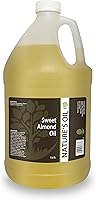 Nature's Oil Sweet Almond Oil Gallon - 100% Pure Natural Carrier for Massage, Essential Oils, Skin & Hair Moisturizer