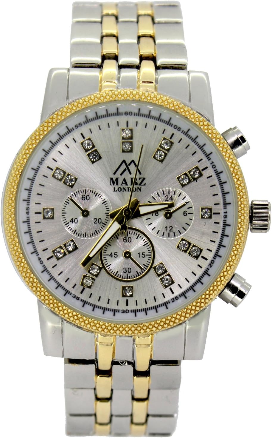 Ladies Womens Silver Gold Bracelet Watch with decoritive dials and Stones/Crystals