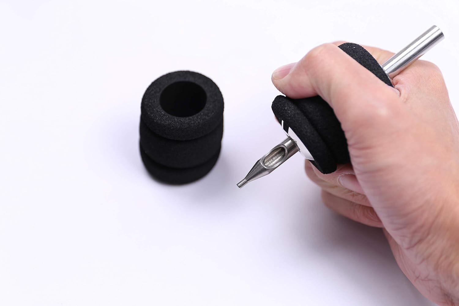 Tattoo Foam Grip Cover for Any 1 Inch Tube, 20pcs (Black)