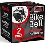 2 Pack Classic Bike Bell, Bicycle Bell Loud Crisp Clear Sound Bicycle Bike Bell City Bike BMX Bike Sports Bike for Adults Kids Right Hand/Left Hand Use