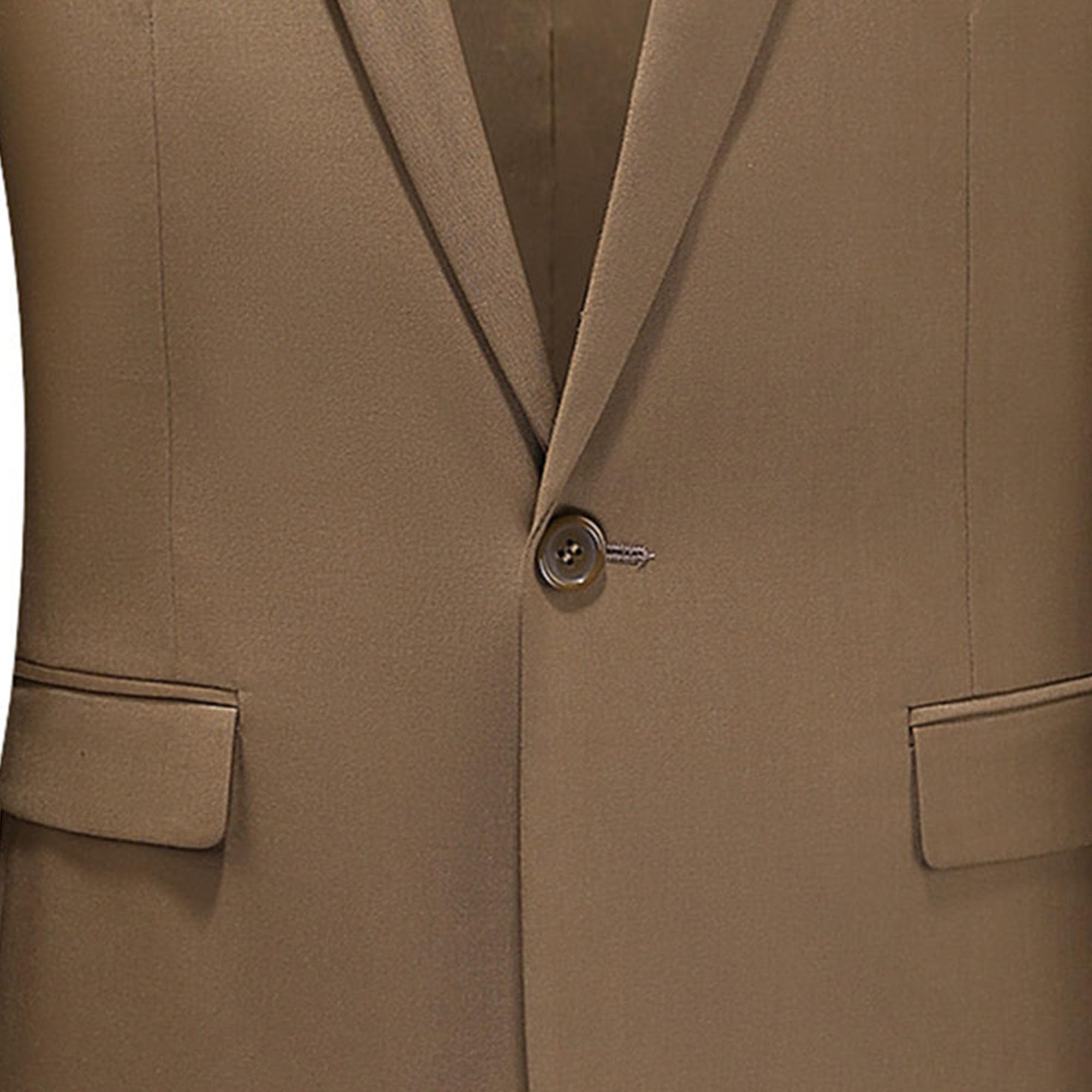 Costume Deux pièces Regular Fit pour Homme Un Bouton Couleur Unie Veste Pantalons Longs Veste de Sport Slim Fit Mariage Unique Boutonnage Ensemble
