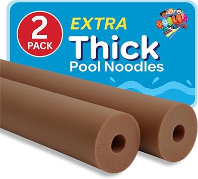 Oodles of Noodles Foam Pool Swim Noodles 2 Pack, Hollow Core Swimming Foam Tube for Pool Floats, Buoyant for Beach, Water Play, Crafts, DIY Projects & Pipe Insulation