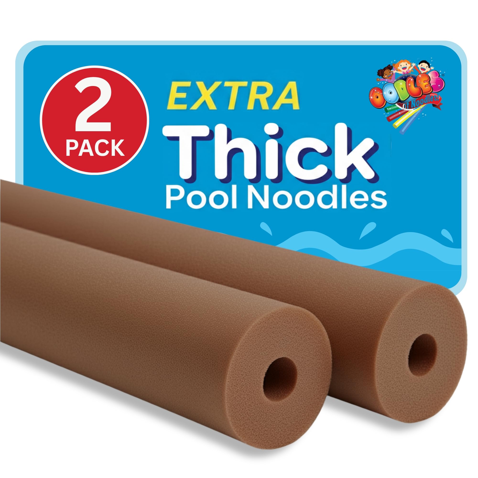Oodles of Noodles Premium Jumbo XL Foam Pool Swim Noodles, 2 Pack