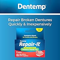 Vista 3 de Dentemp Repair Kit - Repair-It Advanced Formula Denture Repair Kit - Repairs Broken Dentures, Mends Cracks and Replace Loose Teeth