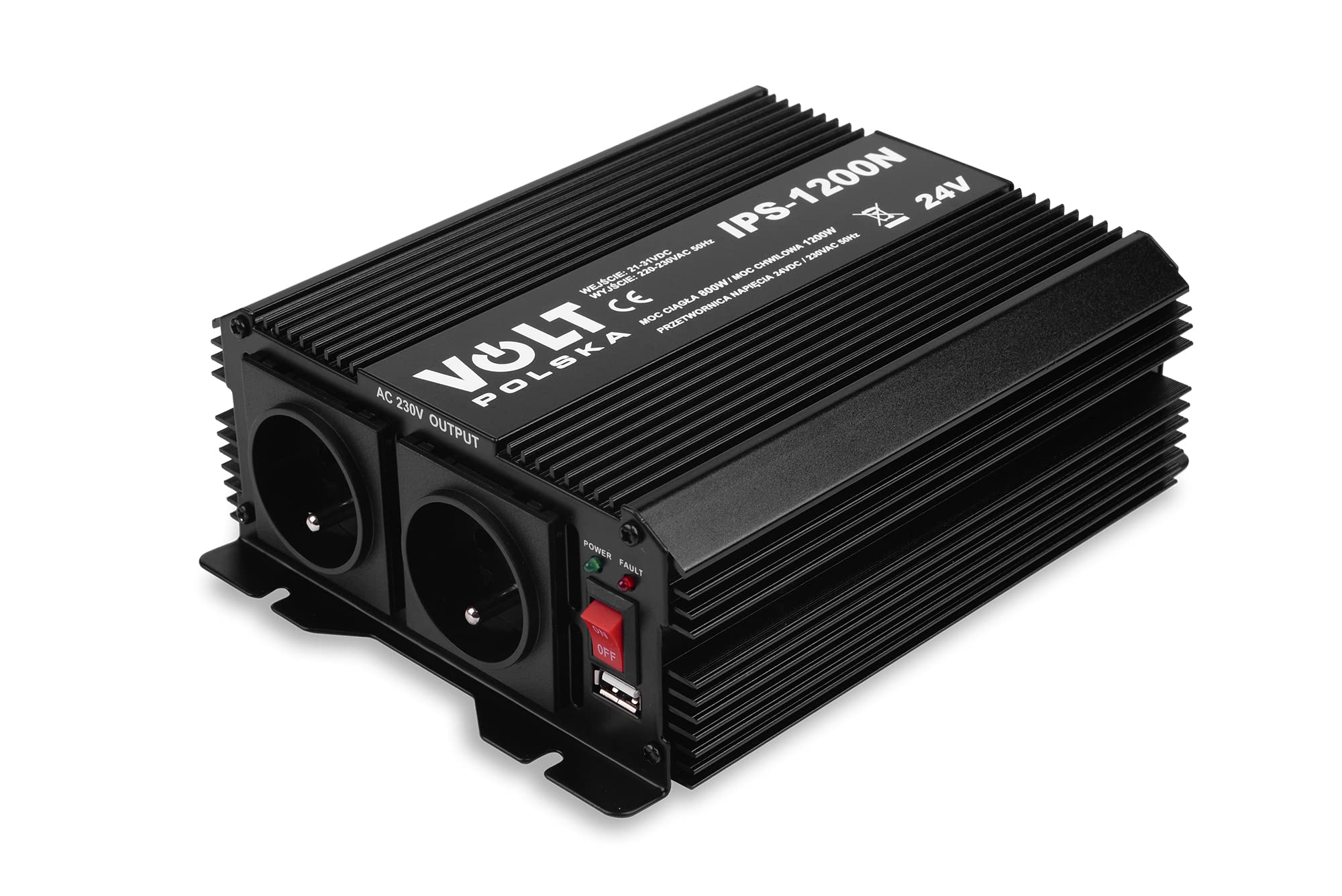 Volt Polska 3IPS120024 Inversor, Cámaras Eléctricas, Multicolor, Dimensiones 222x165x69mm