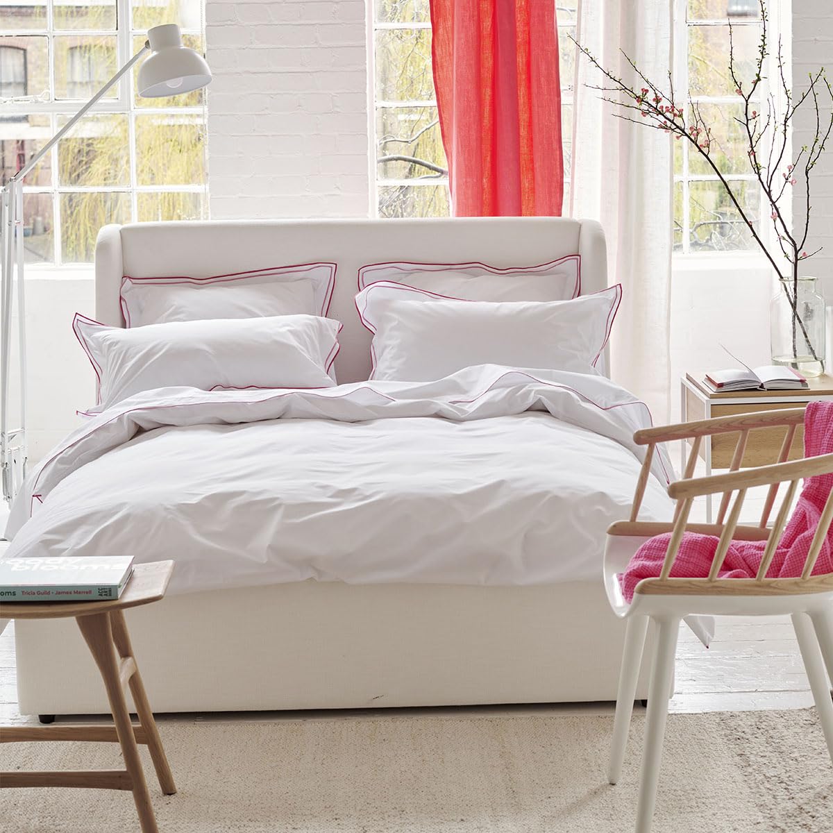 Duvet Cover, Astor Peony, 140 x 200 cm, Designers Guild, White