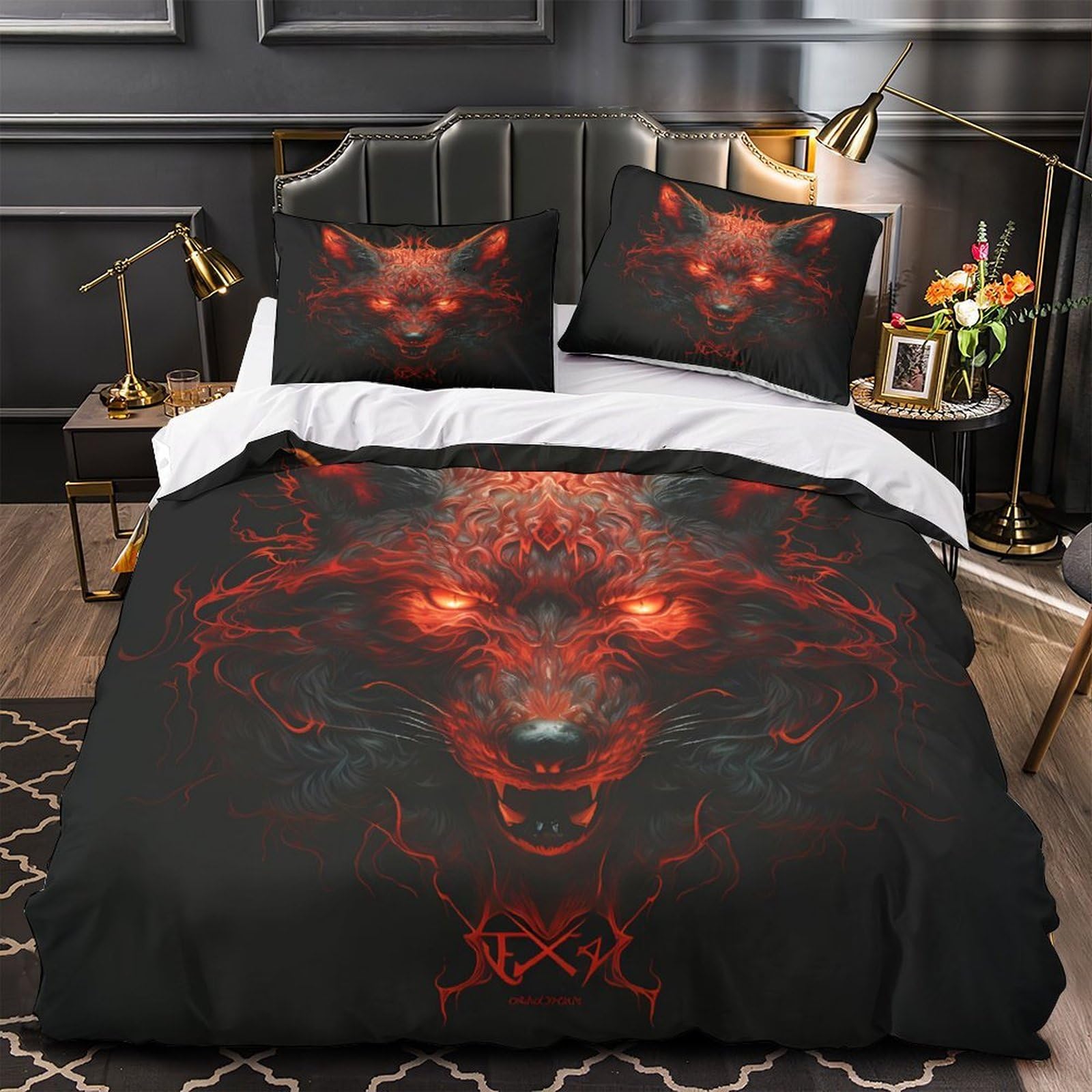 Housse de couette minimaliste noir et blanc pour transformer l'ambiance d'une chambre de garçon