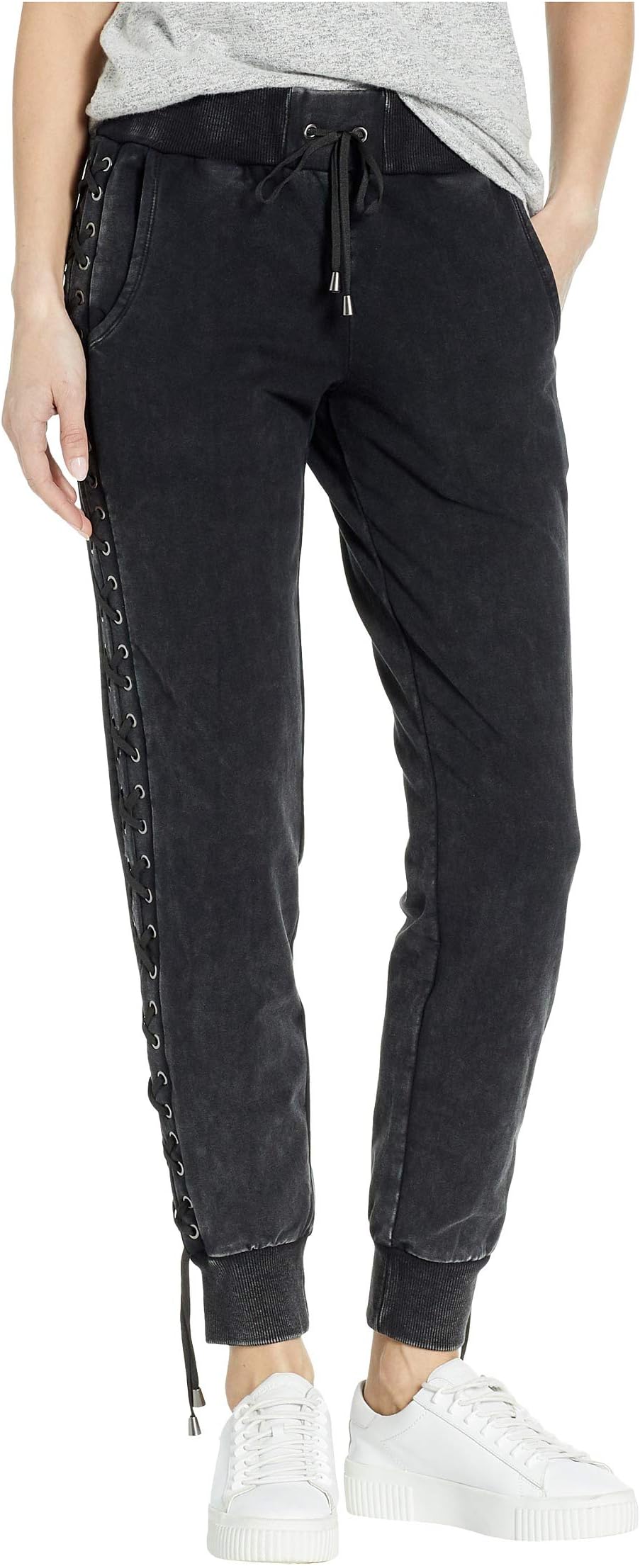 Vintage Wash Lace Up Jogger