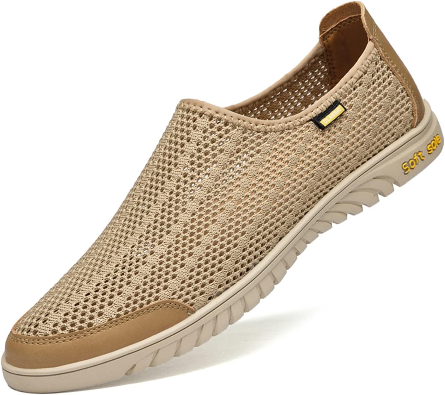 [J-WEWIN] ローファー メンズ 軽量 3E 幅広 メッシュ加工 素足 スリッポン 運転靴 夏用 アウトドアサンダル カジュアルシューズ 室内/室外履き おしゃれ 蒸れない 通気 防滑 男女兼用 23.0cm-28.0cm