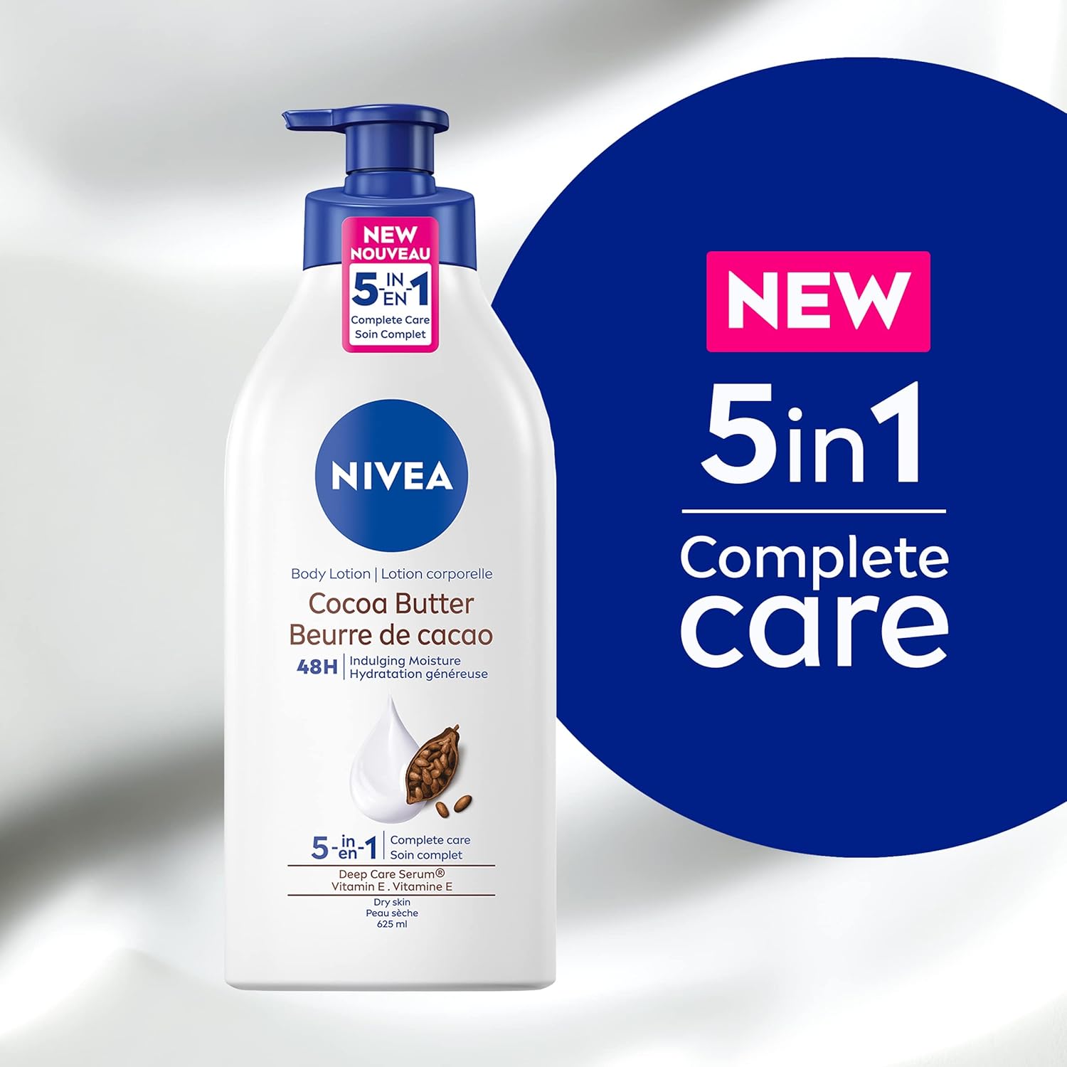 NIVEA Cocoa Butter Body Lotion | 625mL Pump Bottle