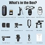 Mini Thumb Action Camera, 64GB Tiny Size POV Camera, 1080P Small Body Camera, Mount Anywhere for Sports Motorcycle Vlogging Skiing Cycling Travel Pet