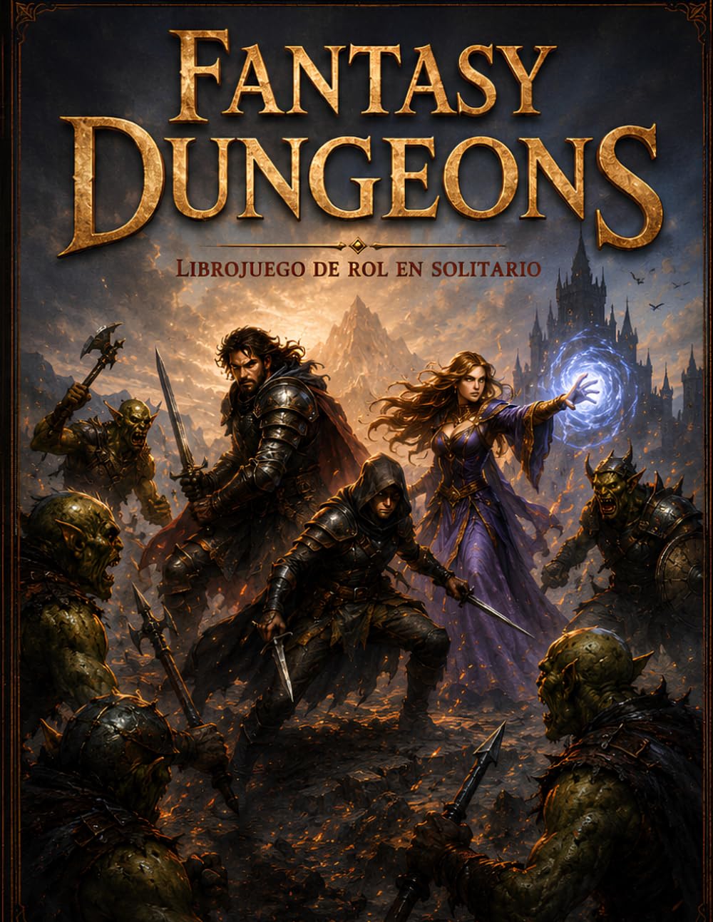 Fantasy Dungeons - Librojuego de Fantasía Épica, Espada y Brujería: Librojuego de Rol en Solitario con Tirada de Dados