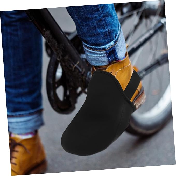 Cubrezapatillas ciclismo antideslizantes negras para frío miniatura 4