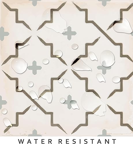 Miniatura 4 de Bleucoin Cannes - Adhesivos de azulejos para cocina, baño, salpicaduras, impermeables, extraíbles, ecológicas, calcomanías de vinilo para bricolaje,