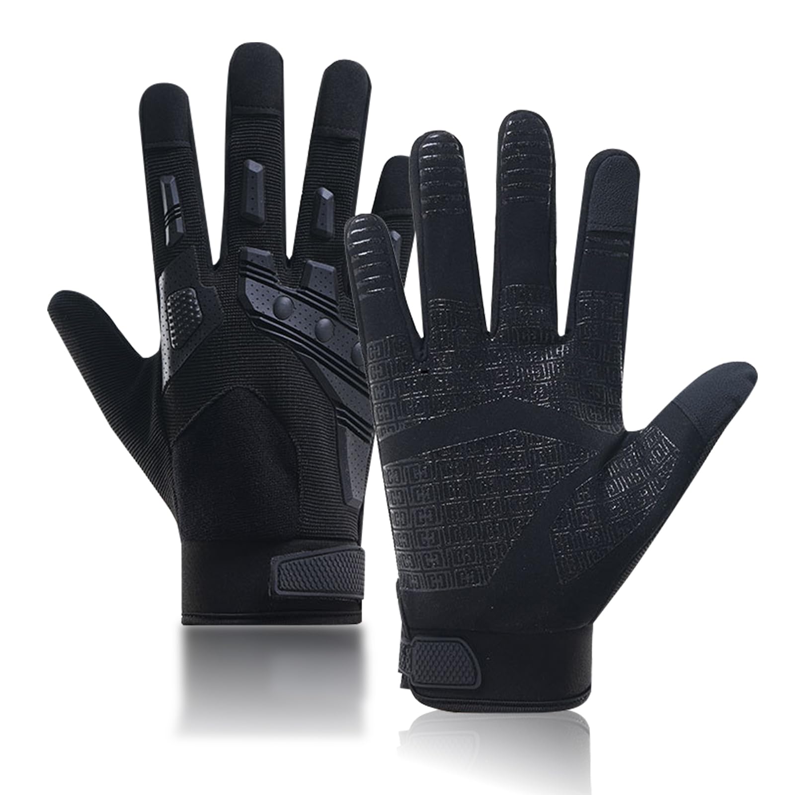 hisptgo Tactical Gloves for Men, Safety Work Gloves with Outstanding Grip for Outdoor, Sports, Motorcycle and Work