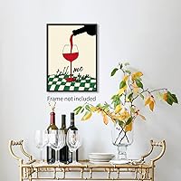 Vista 4 de Arte de pared con texto en inglés "Dime Cuándo" con texto en inglés "Dime Cuándo", impresiones en lienzo de mediados de siglo, decoración de pared